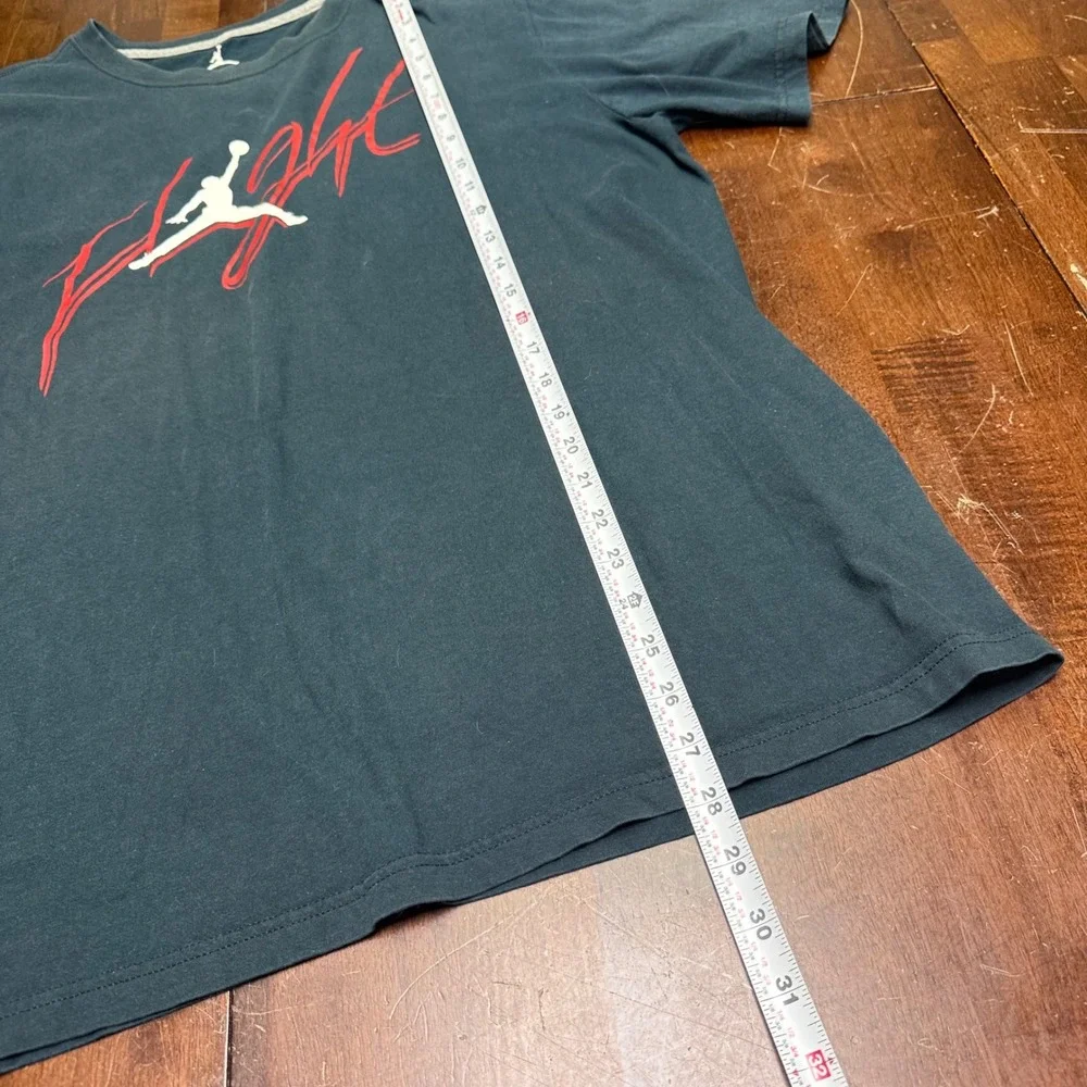 Jordan T-Shirt Mens XL Black Flight Jumpman Graphic Short Sleeve Tee